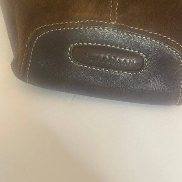 Cole Haan Suede Leather Shoulder Bag/Tote Brown - Picture 5 of 9